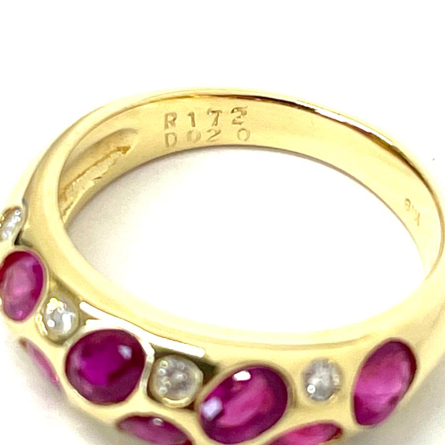 【美品】k18ルビーダイヤリング 12号 K18 ルビー ダイヤ ファッションリング R 1.72ct D 0.20ct 12号 5.5g