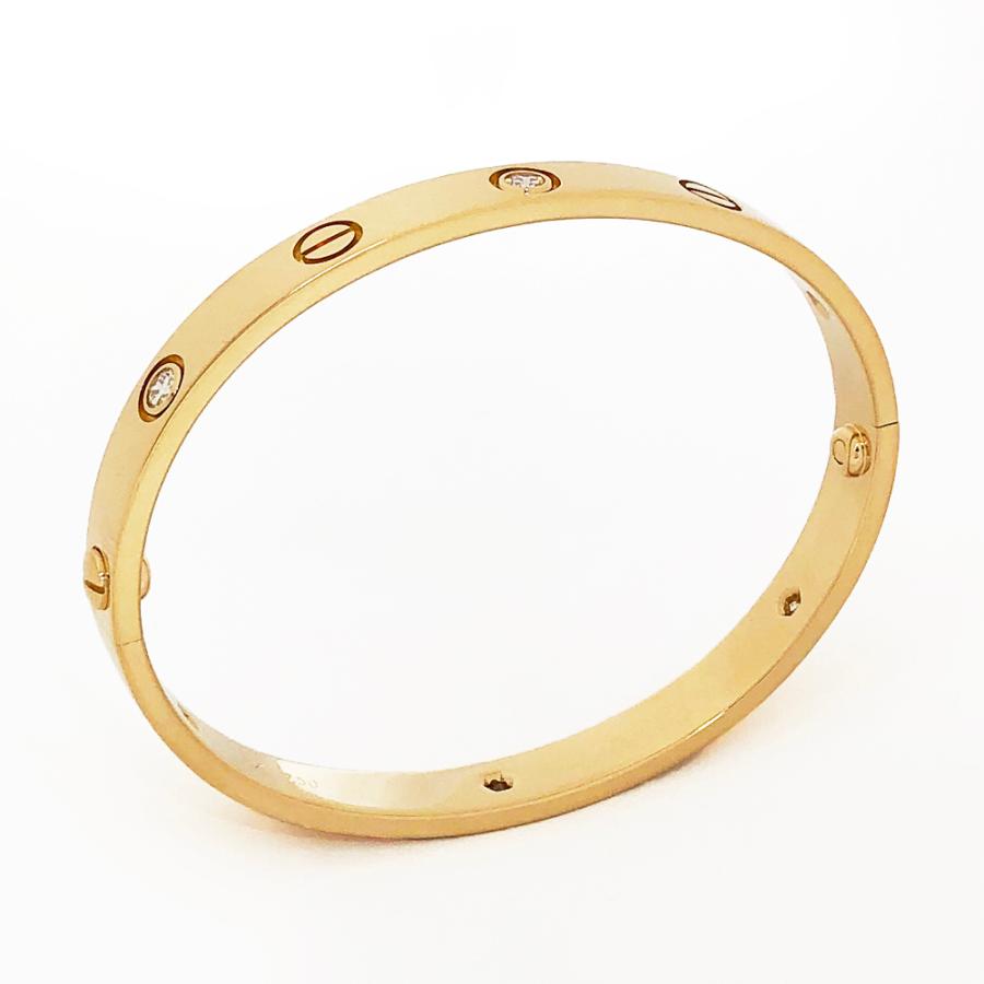 LOVE（Cartier） 【中古】Cartier カルティエ ラブブレス ハーフダイヤ