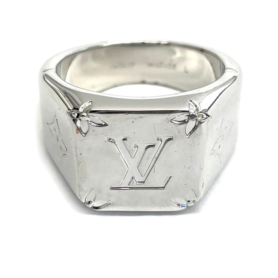 中古 ルイヴィトン Louis Vuitton シグネットリング M624 Lサイズ モノグラムシルバーカラー メタル メンズリング ２１号 すぎ質店 通販 Yahoo ショッピング