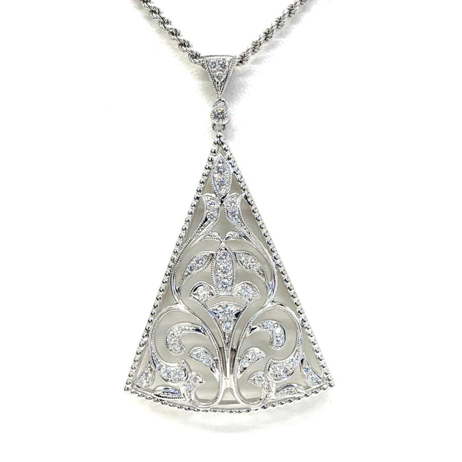 Queen（DAMIANI） クイーン QUEEN Pt950 ダイヤ ネックレス D0.85ct  