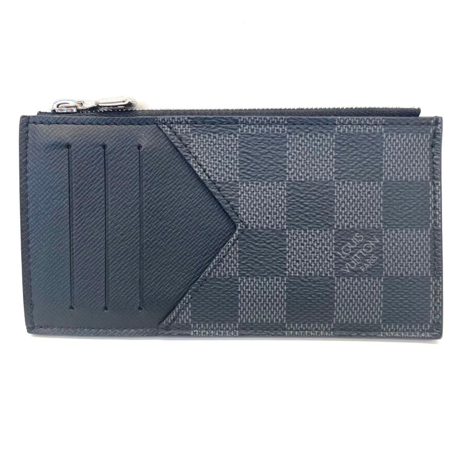 【中古】Louis Vuitton 　ルイヴィトン　ダミエグラフィット　カード＆コインケース　N64038　黒　小銭入れ｜sugisichi4647