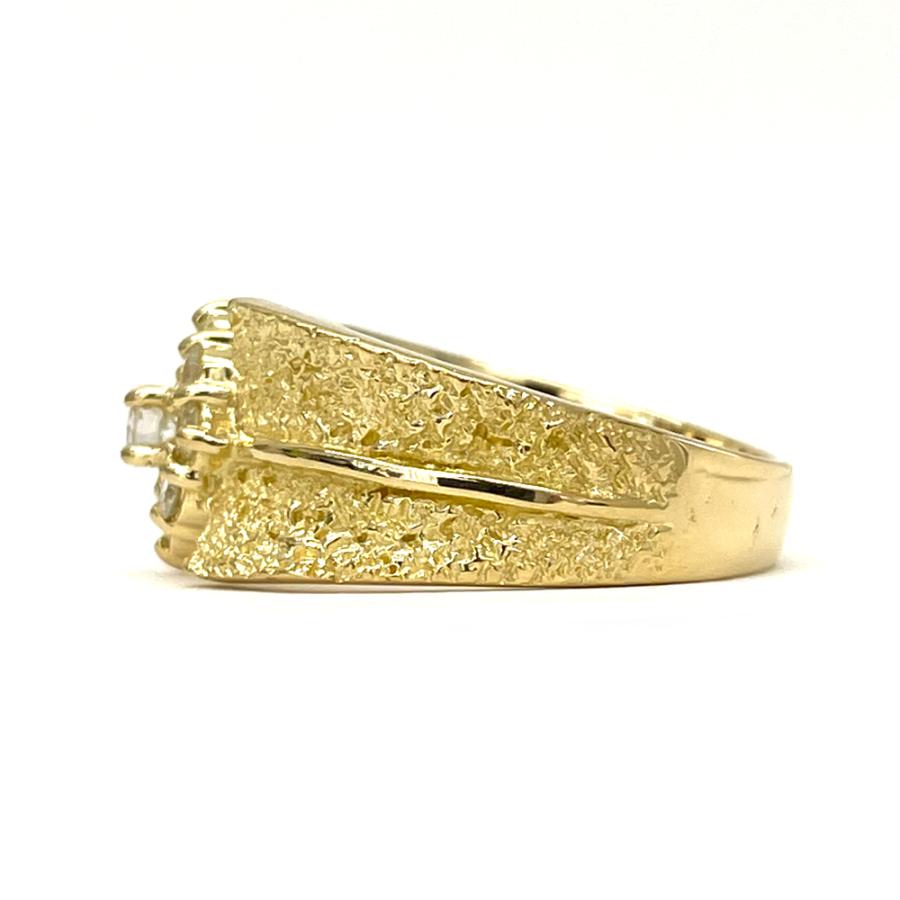 中古】星の砂 HOSHI no SUNA K18 ダイヤ リング 10号 指輪 D0.31ct  