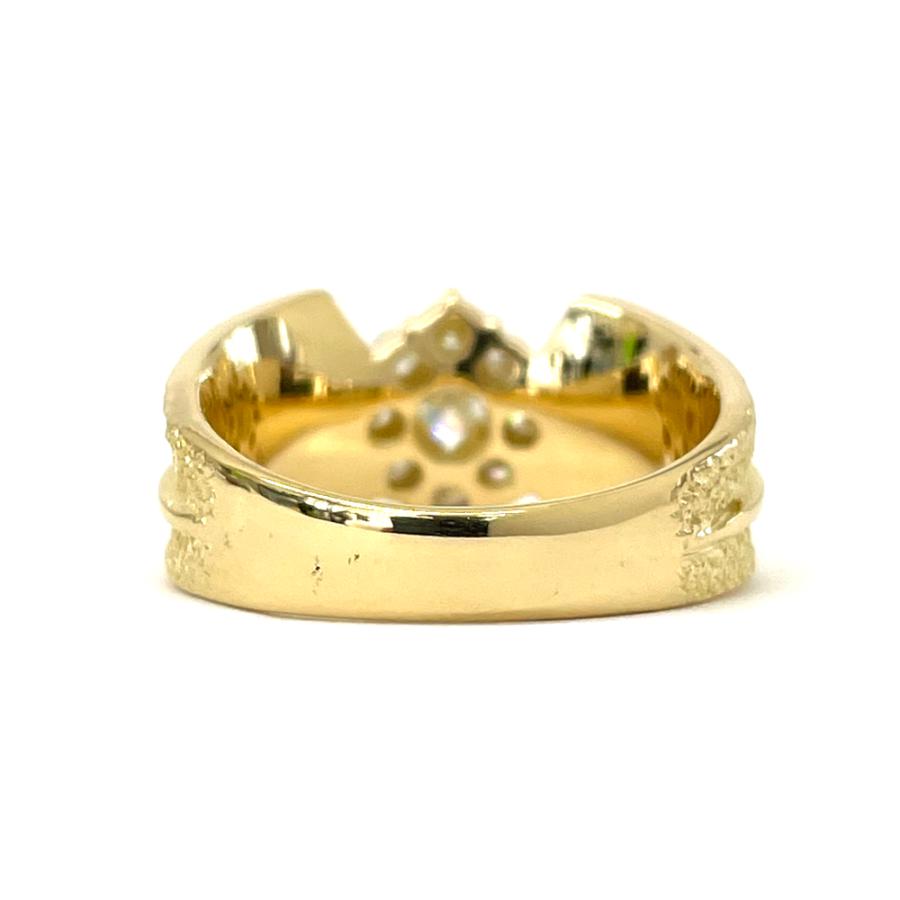 中古】星の砂 HOSHI no SUNA K18 ダイヤ リング 10号 指輪 D0
