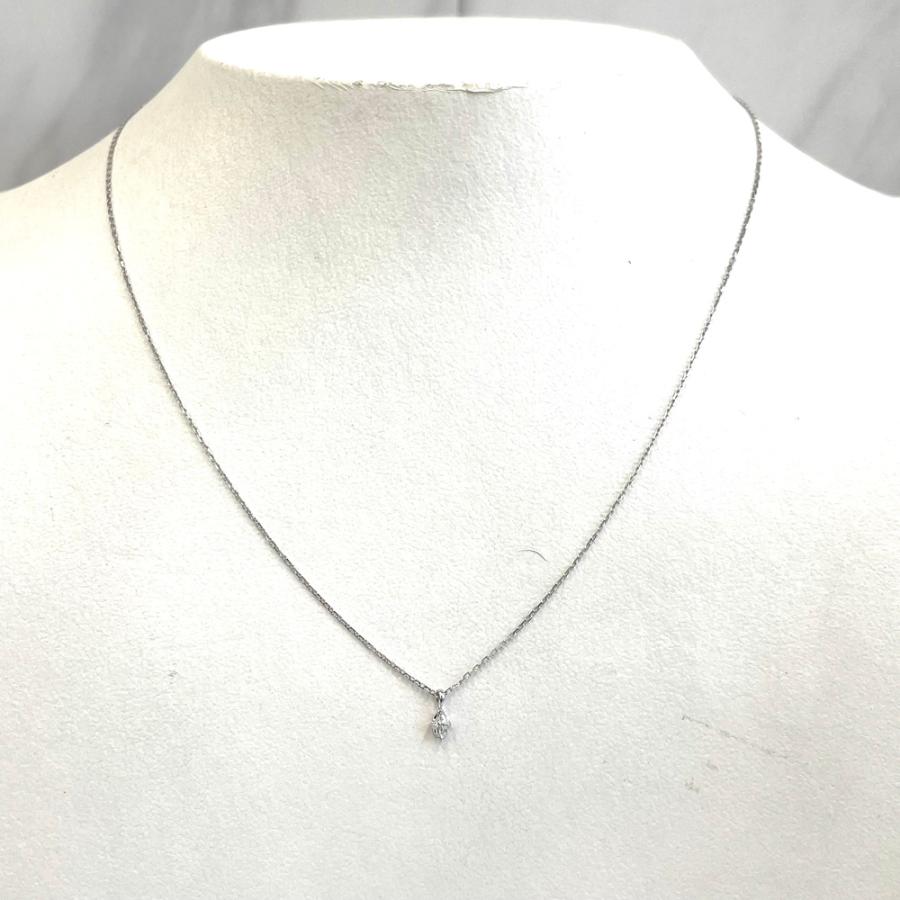 中古】K18WG ダイヤ ネックレス D 0.03ct : 47732 : すぎ質店 - 通販 