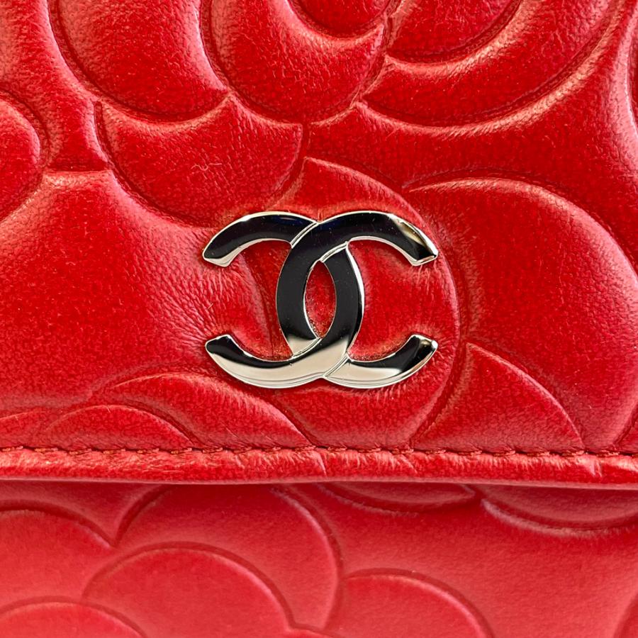 CHANEL 【中古】シャネル CHANEL カメリア 二つ折り 長財布 CHANEL 【中古】シャネル CHANEL カメリア 二つ折り 長財布