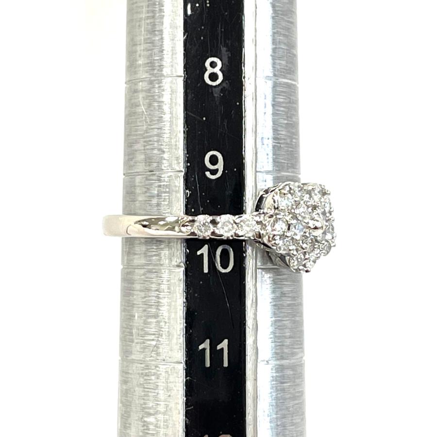 K18WG ダイヤ リング サイズ9.5号 ホワイトゴールド ダイヤ0.30ct  