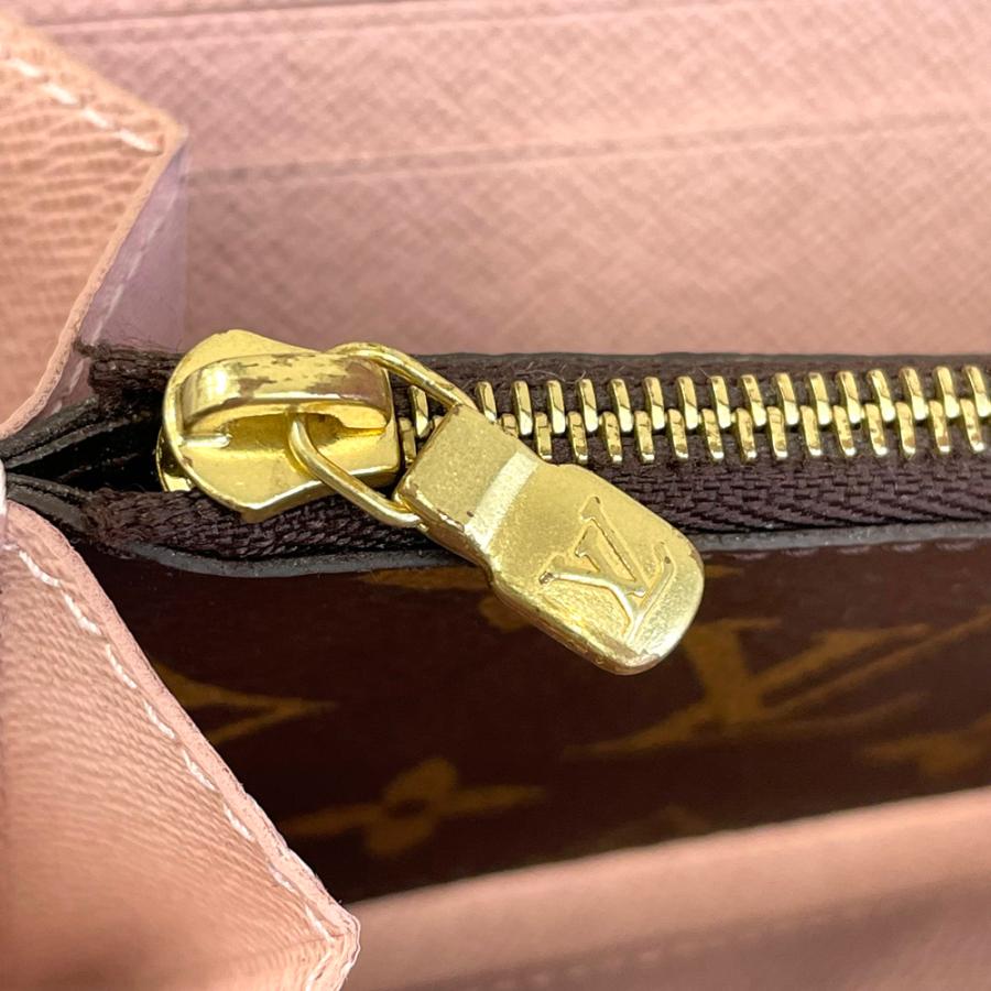 【中古】ルイ ヴィトン LOUIS VUITTON ラウンドファスナー ポルトフォイユ クレマンス モノグラム ローズ バレリーヌ M61298 長財布｜sugisichi4647｜15