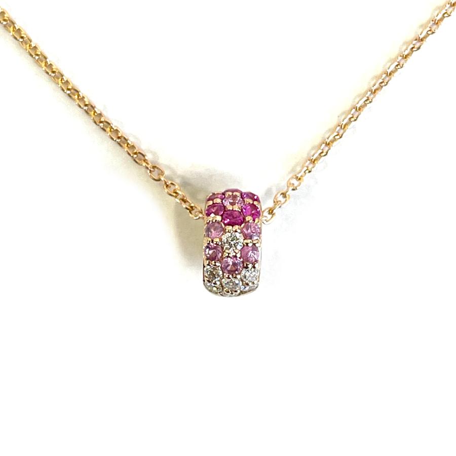 ポンテヴェキオ　K18PGルビー/ダイヤモンドネックレス　　中古品 楽天市場】ポンテヴェキオ クロス ルビー ダイヤモンド ネックレス K18
