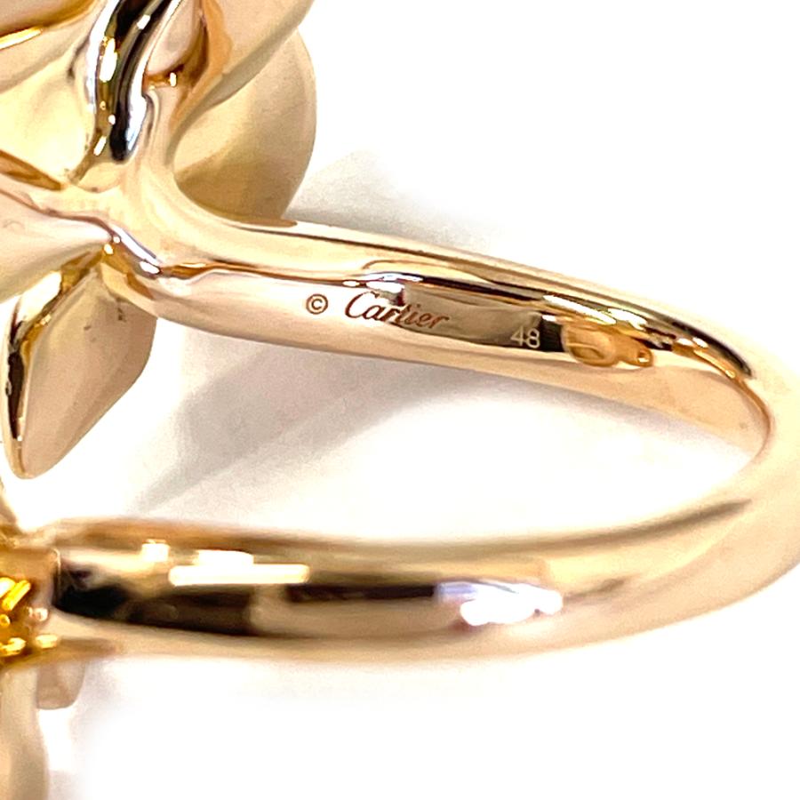 Cartier 【中古】カルティエ カレスドルキデ リング K18PG ダイヤ 約8 