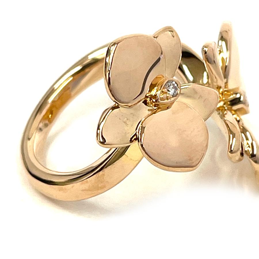 Cartier 【中古】カルティエ カレスドルキデ リング K18PG ダイヤ 約8 