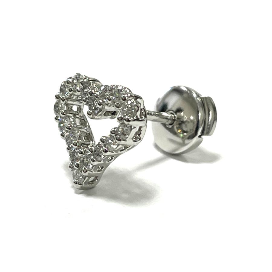 【中古】ティファニー TIFFANY&Co.　ハート　ダイヤモンド　ピアス　Pt950　プラチナ　ピアス片方　2.3ｇ_2