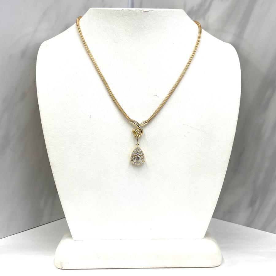 中古】K18 ダイヤ ネックレス D0.06ct D1.00ct 45cm 10.1g : すぎ質店 