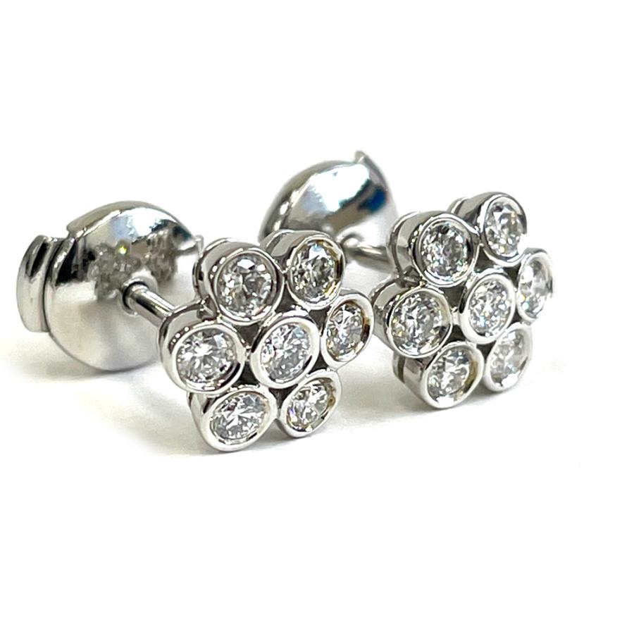 希少 美品 ティファニー ガーデンフラワーピアス ダイヤモンド PT950 TIFFANY&Co. (新品仕上げ済)ティファニー TIFFANY ガーデン