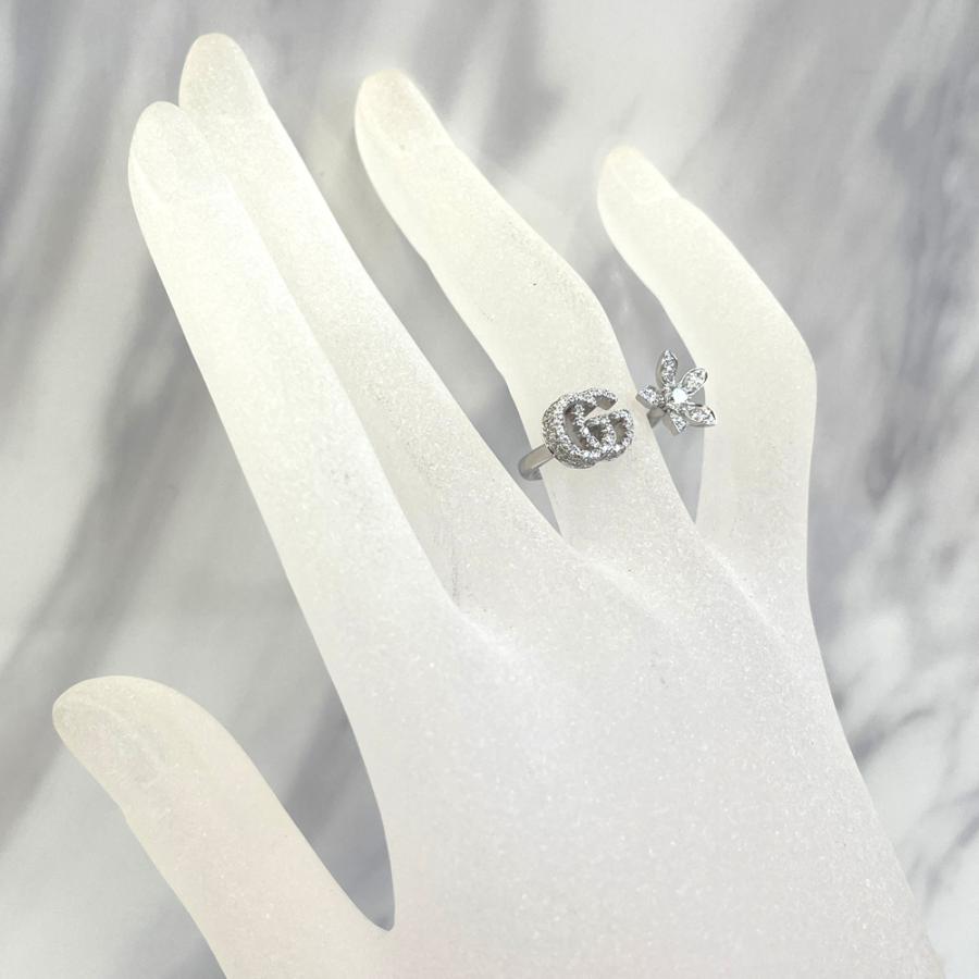 GUCCI（グッチ） 【中古】グッチ アイコン リング K18WG ホワイト