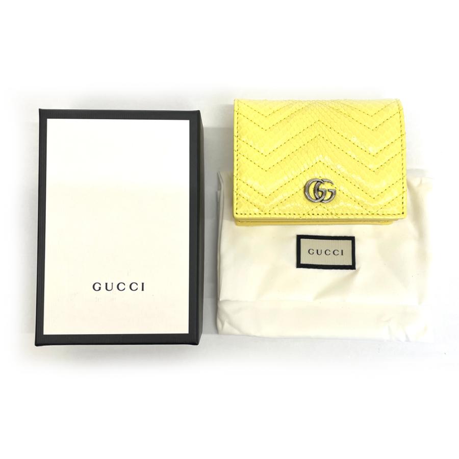GUCCI（グッチ） 【中古】グッチ 二つ折り財布 パイソンレザー 