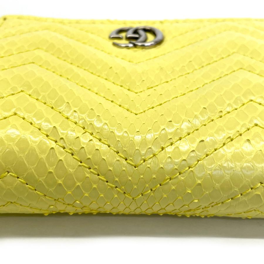 GUCCI（グッチ） 【中古】グッチ 二つ折り財布 パイソンレザー