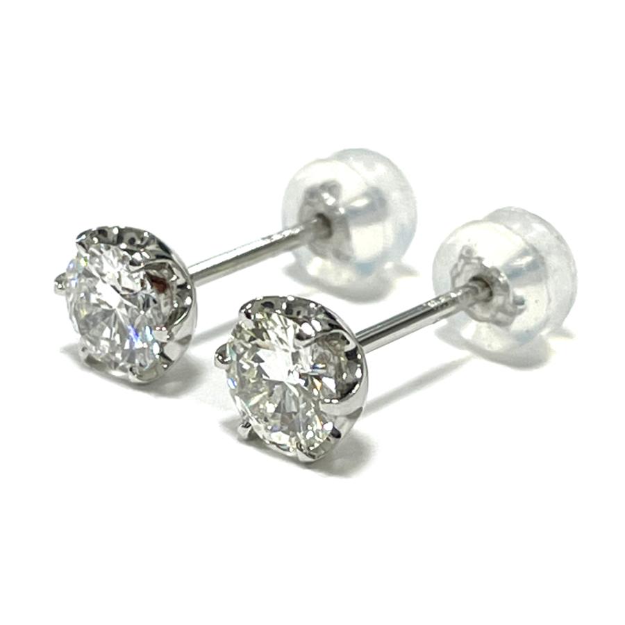 【中古】Pt900　ダイヤ　ピアス　D 0.505ct　D 0.510ct　ソーティング付_1
