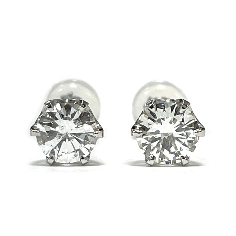 【中古】Pt900　ダイヤ　ピアス　D 0.505ct　D 0.510ct　ソーティング付_4
