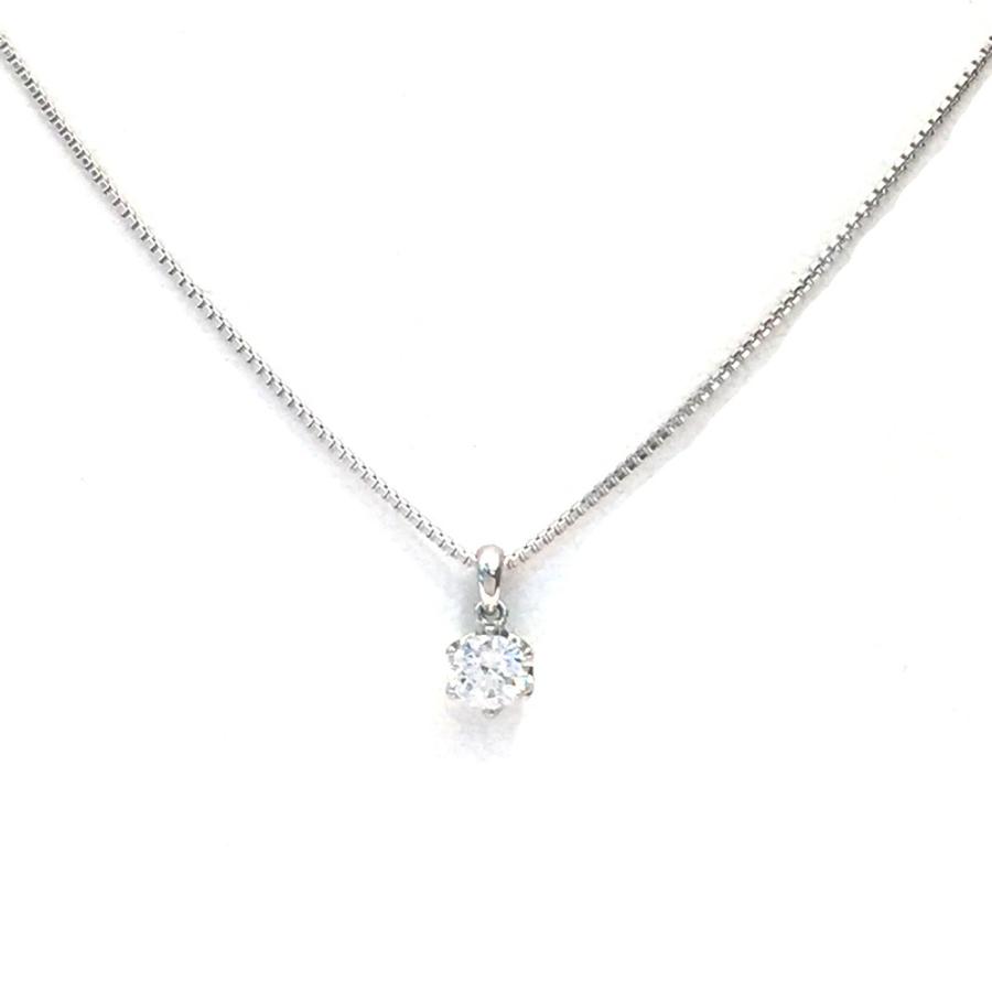 中古美品】Pt850 ダイヤ ネックレス D 0.304ct 重さ：3.1g : すぎ質店  