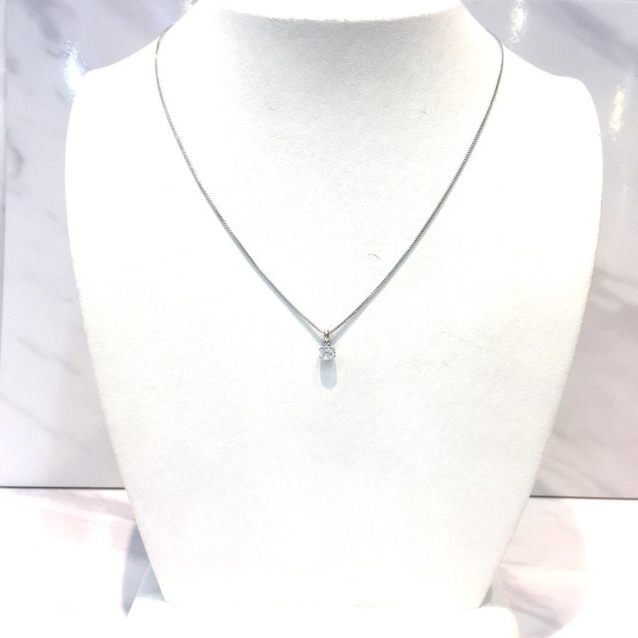 中古美品】Pt850 ダイヤ ネックレス D 0.304ct 重さ：3.1g : すぎ質店  