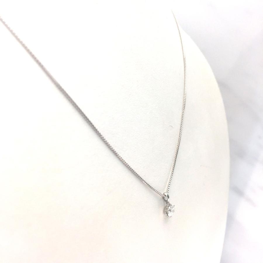 中古美品】Pt850 ダイヤ ネックレス D 0.304ct 重さ：3.1g : すぎ質店  