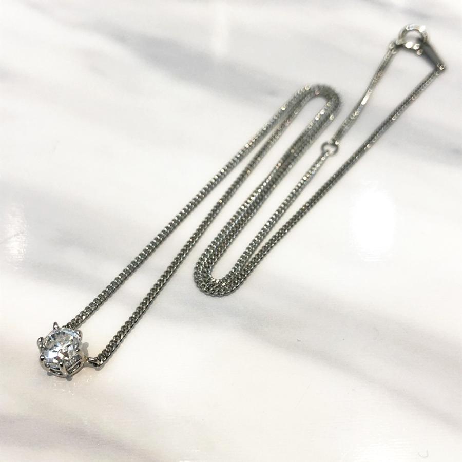 中古美品】Pt850 ダイヤ ネックレス D 1.01ct 重さ：4.5g : すぎ質店 
