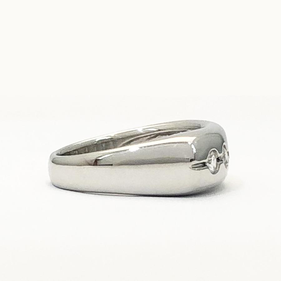 中古美品】Pt900 ダイヤ ファッション リング ダイヤ0.37ct 12号 重さ 