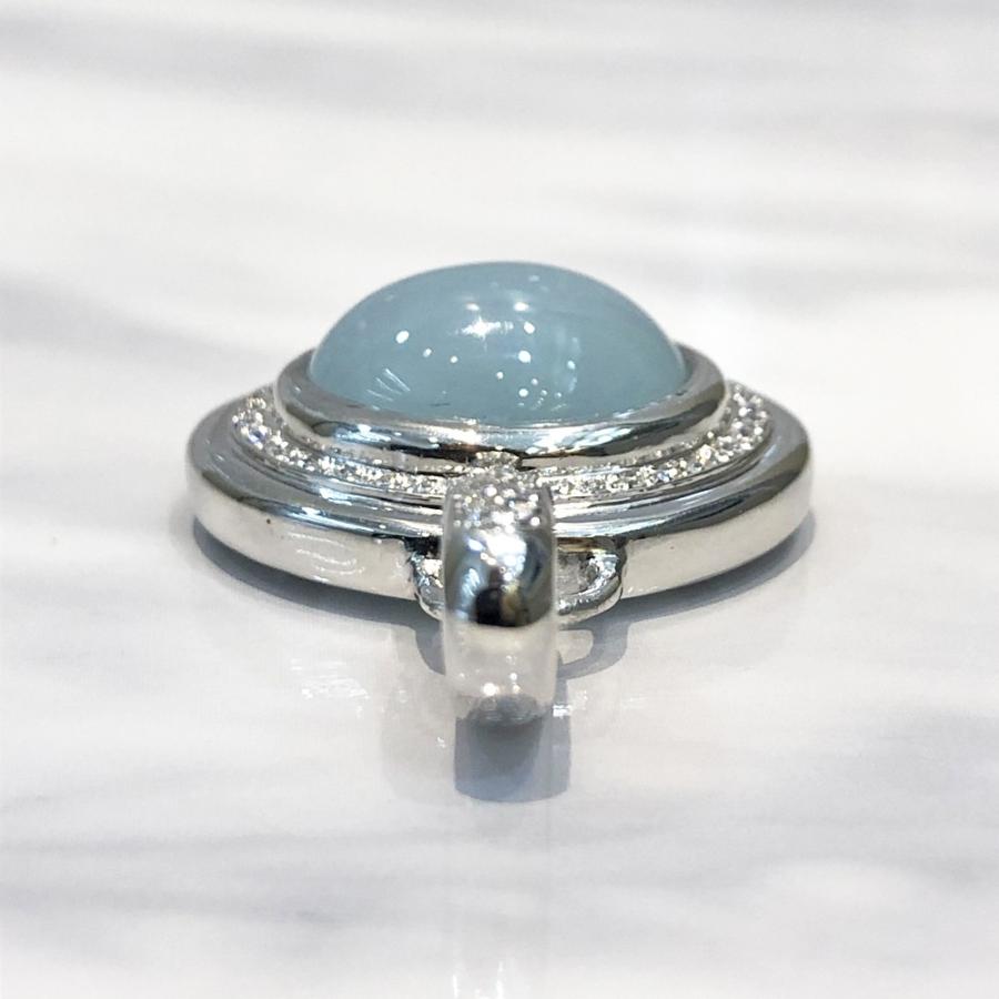 アクアマリン　K18 wg ペンダントトップ K18WG アクアマリン ダイヤ ペンダントトップ A 12.33ct D 0.29ct 重さ