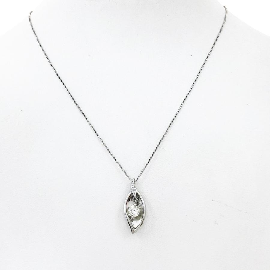 中古美品】Pt850 ダイヤ ネックレス D 0.419ct D 0.01ct 5.8g : すぎ 
