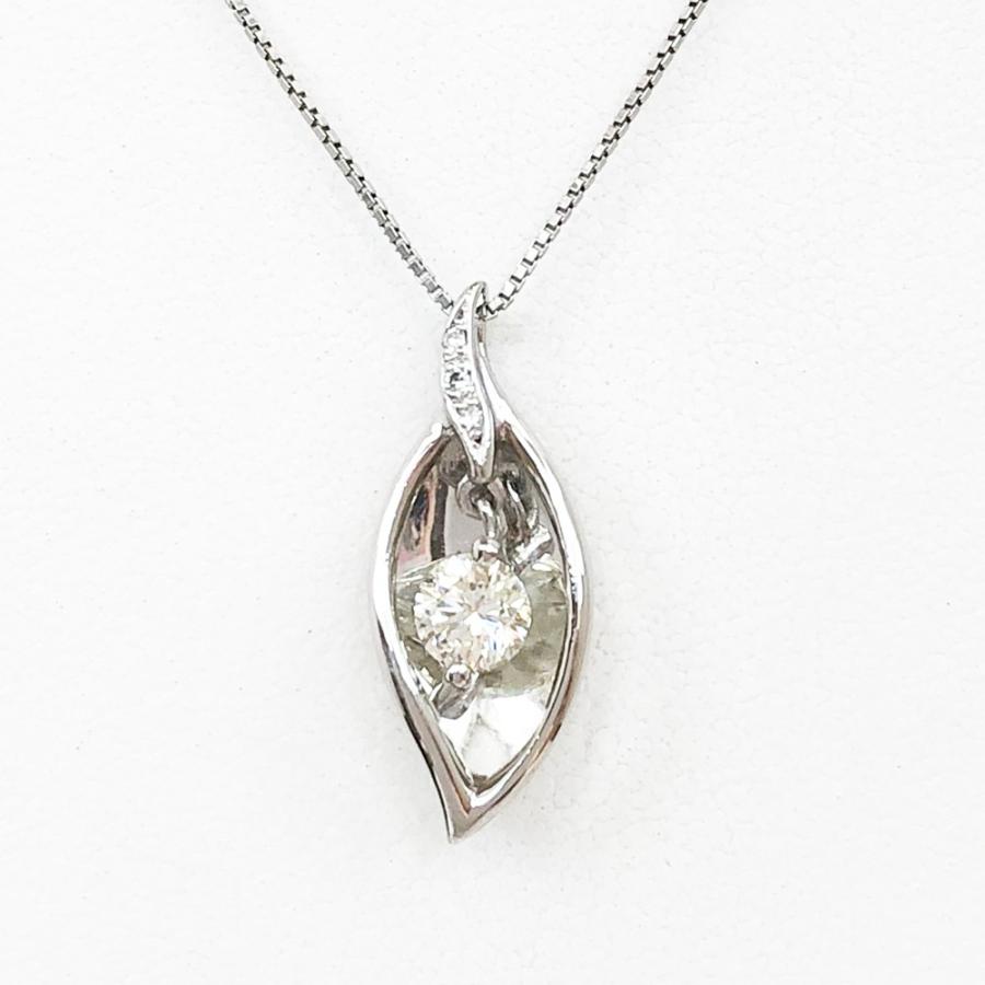 中古美品】Pt850 ダイヤ ネックレス D 0.419ct D 0.01ct 5.8g : すぎ