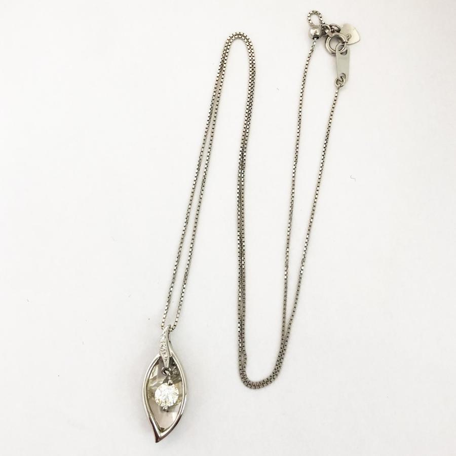中古美品】Pt850 ダイヤ ネックレス D 0.419ct D 0.01ct 5.8g : すぎ 
