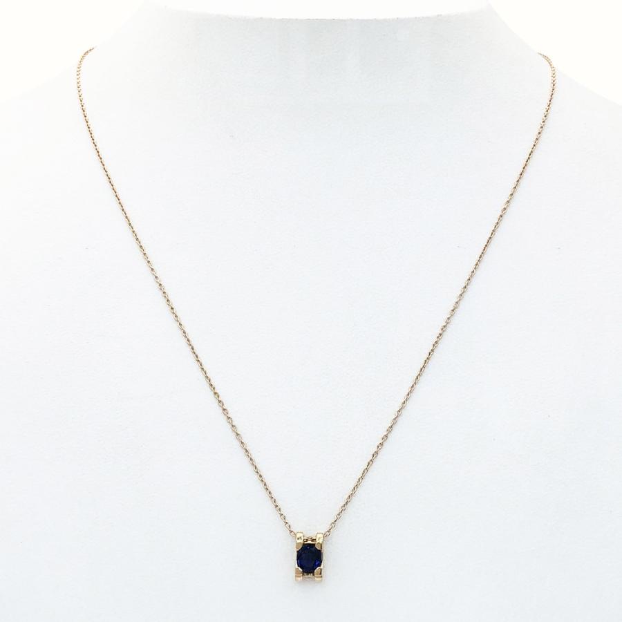 K10PG　PKサファイヤ　ネックレス K18PG K10PG サファイヤ ネックレス S 0.61ct 2.5g レディース : すぎ