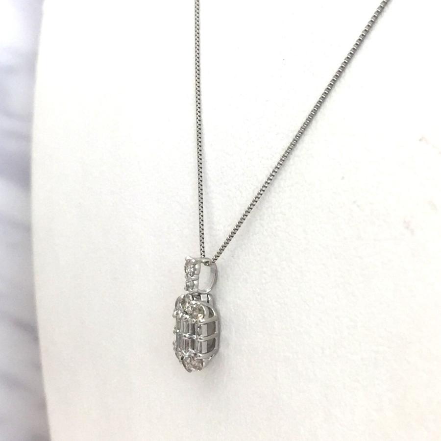 pt900/pt850　ダイヤ　ネックレス　D 0.50ct　3.2ｇレディース
