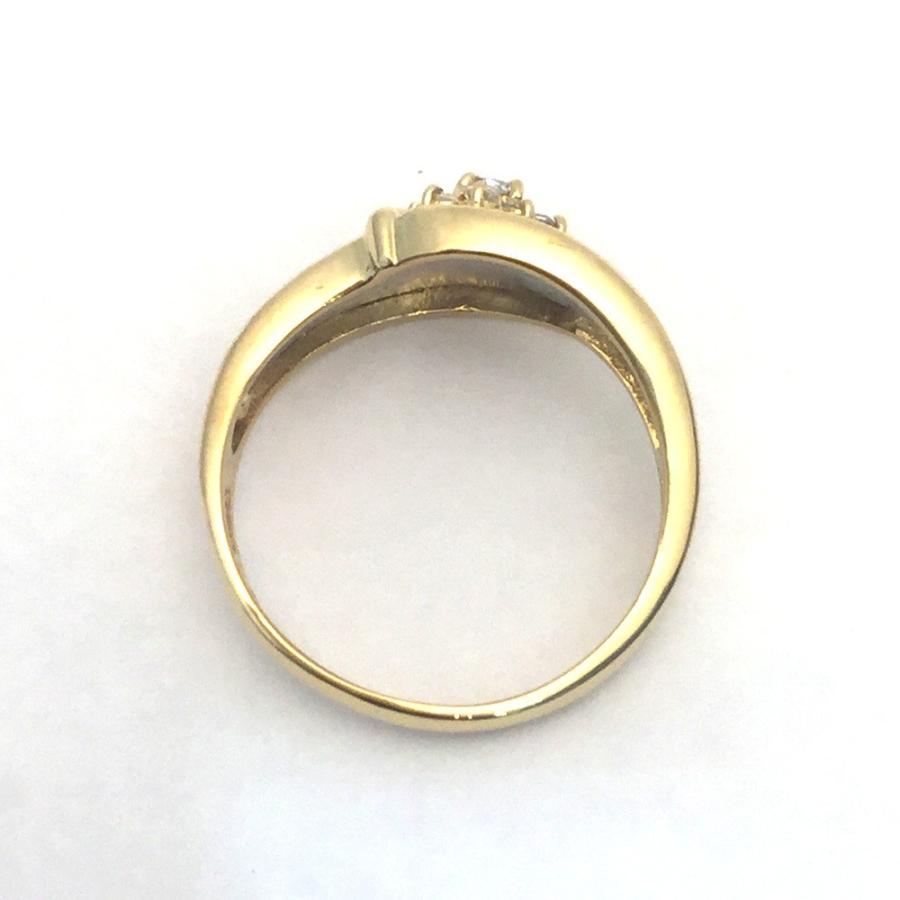 K18/Pt900 ダイヤ ファッションリング 11.5号 D0.14ct 3.8g :A272:すぎ質店