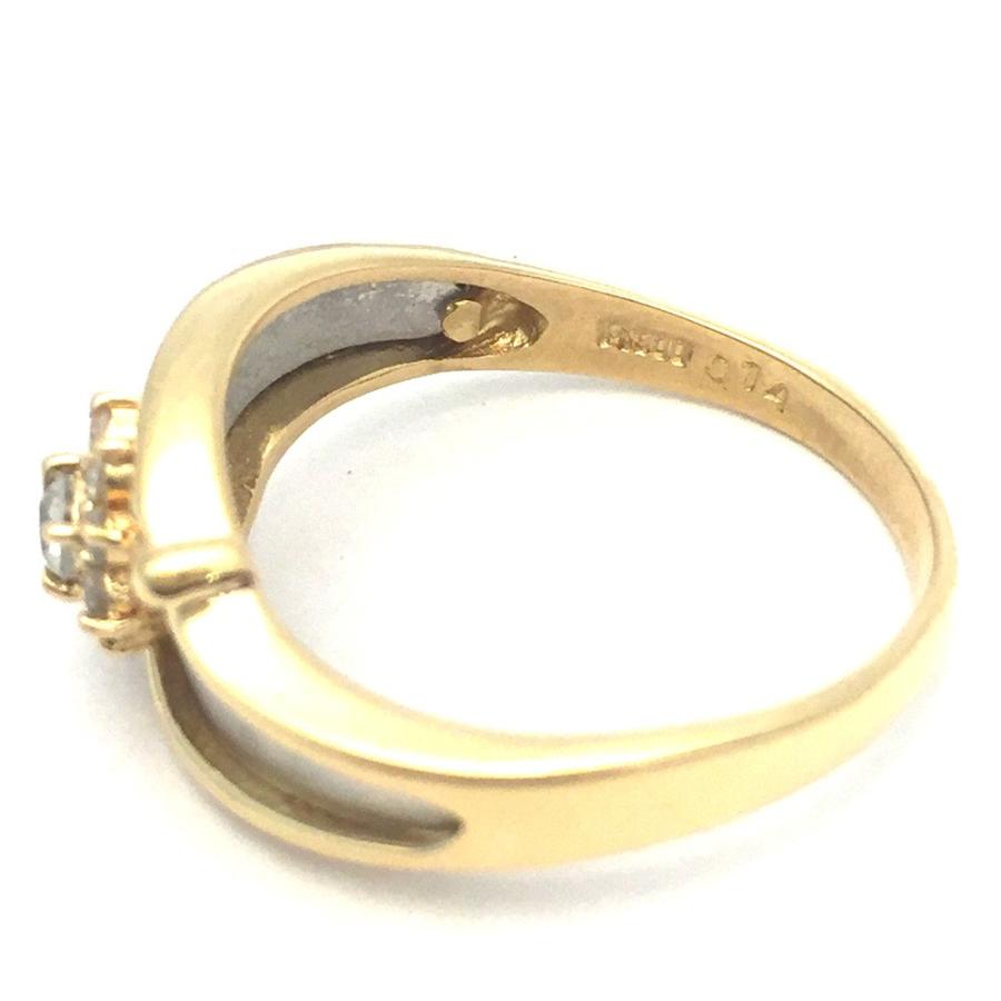K18/Pt900 ダイヤ ファッションリング 11.5号 D0.14ct 3.8g :A272:すぎ質店