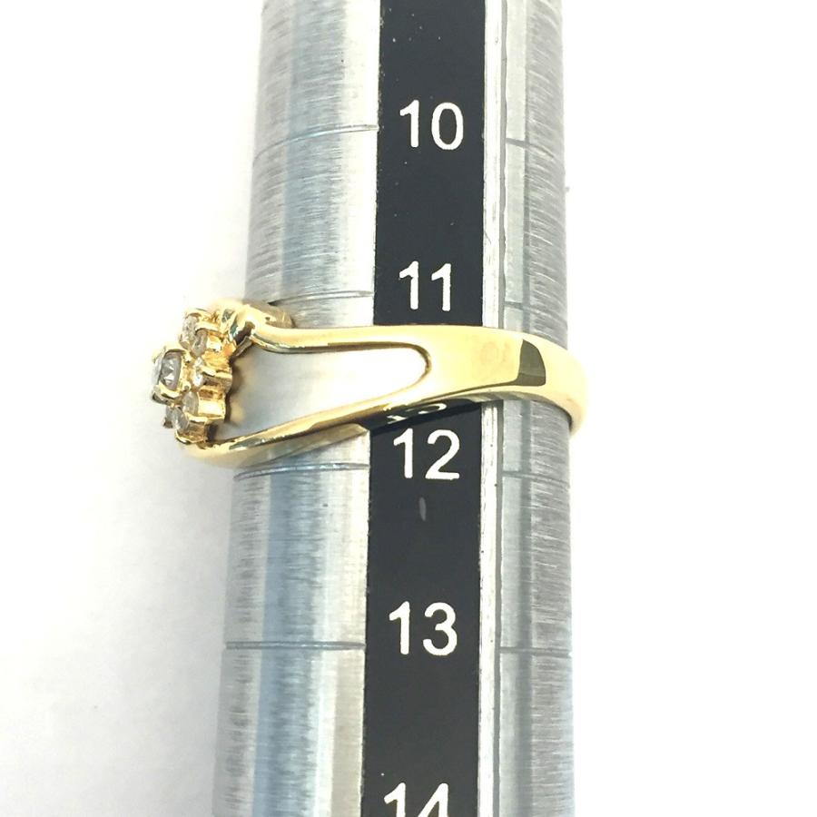 K18/Pt900 ダイヤ ファッションリング 11.5号 D0.14ct 3.8g : a272 