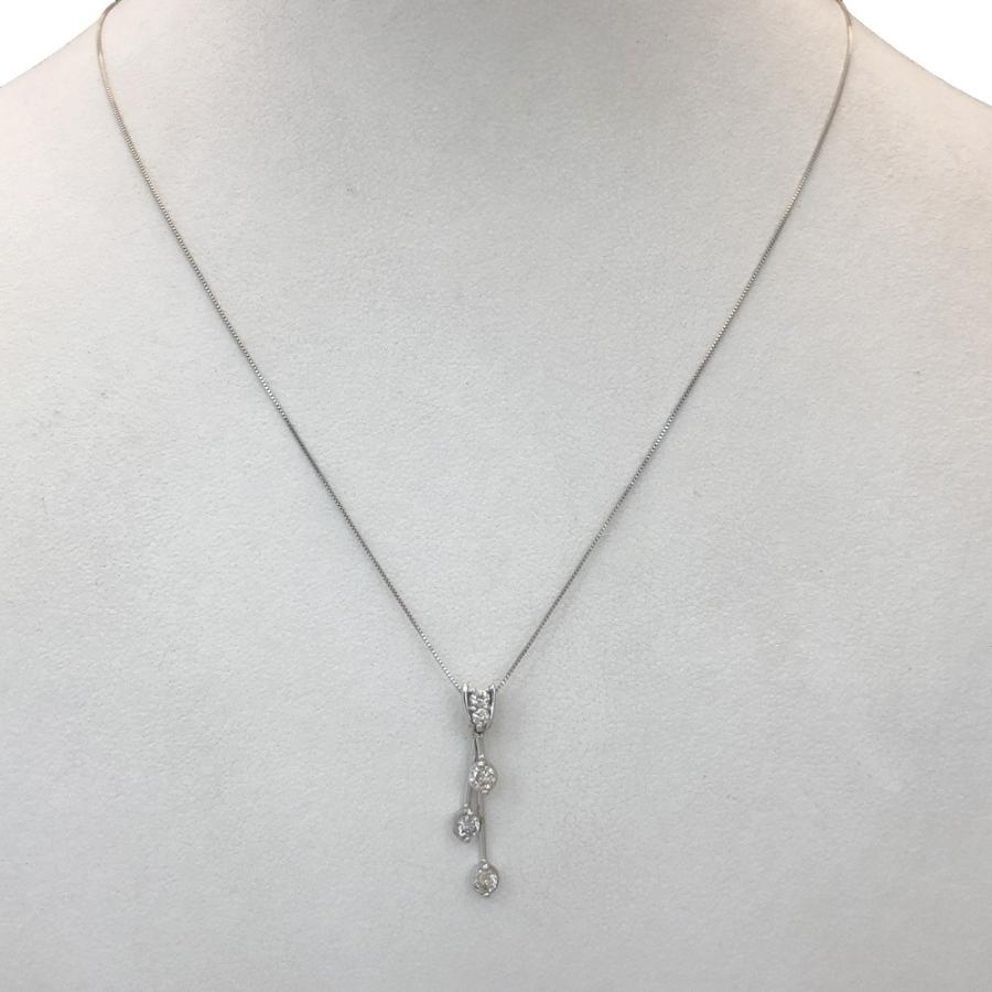 K18WG ダイヤ ネックレス D 0.30ct 2.1g レディース : すぎ質店 - 通販 