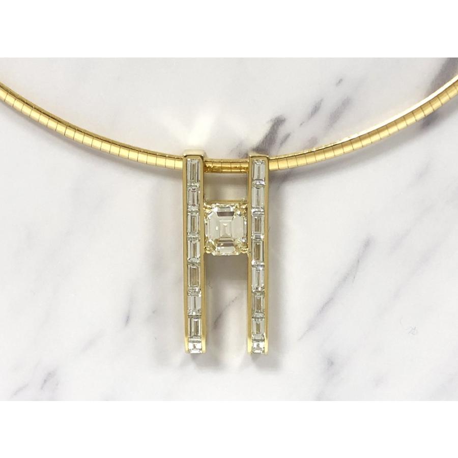 中古美品】K18YG ダイヤモンド ネックレス ダイヤ 中1.819ct UNDER N 