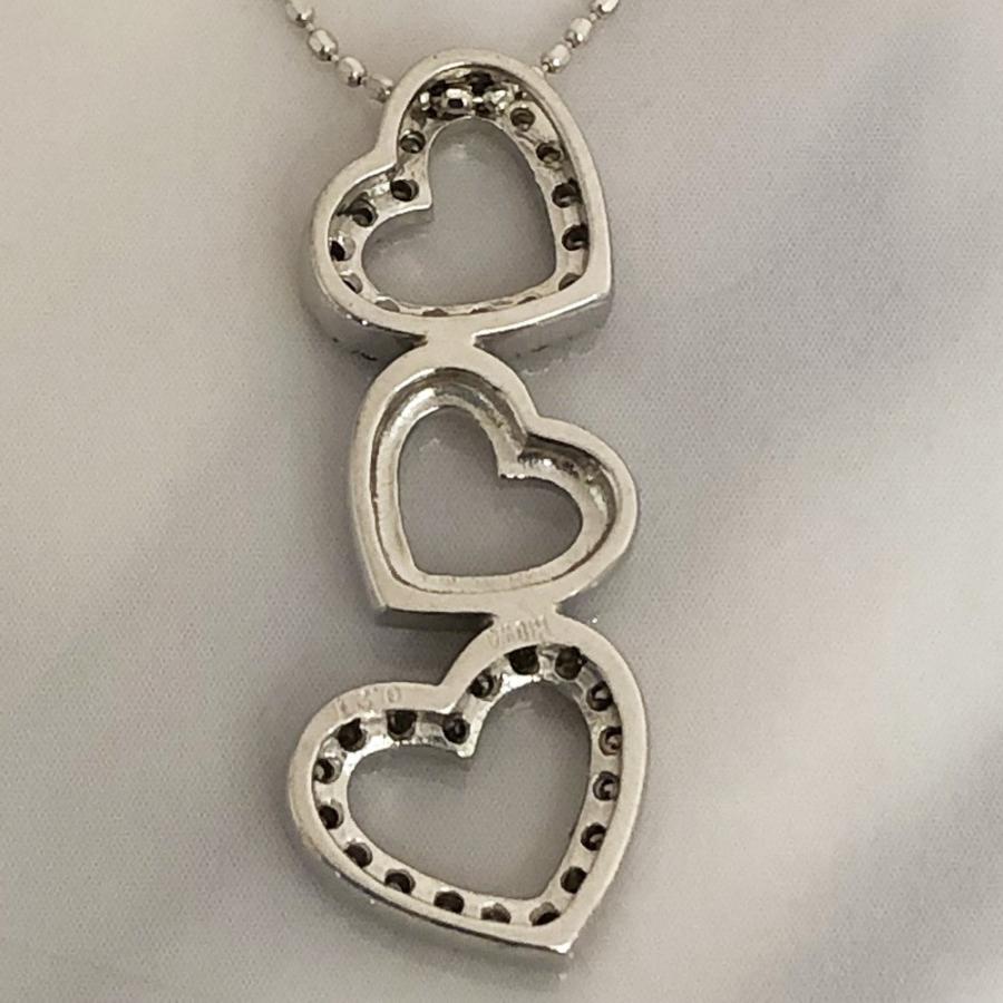 K18WG ダイヤモンド ネックレス D:0.21ct