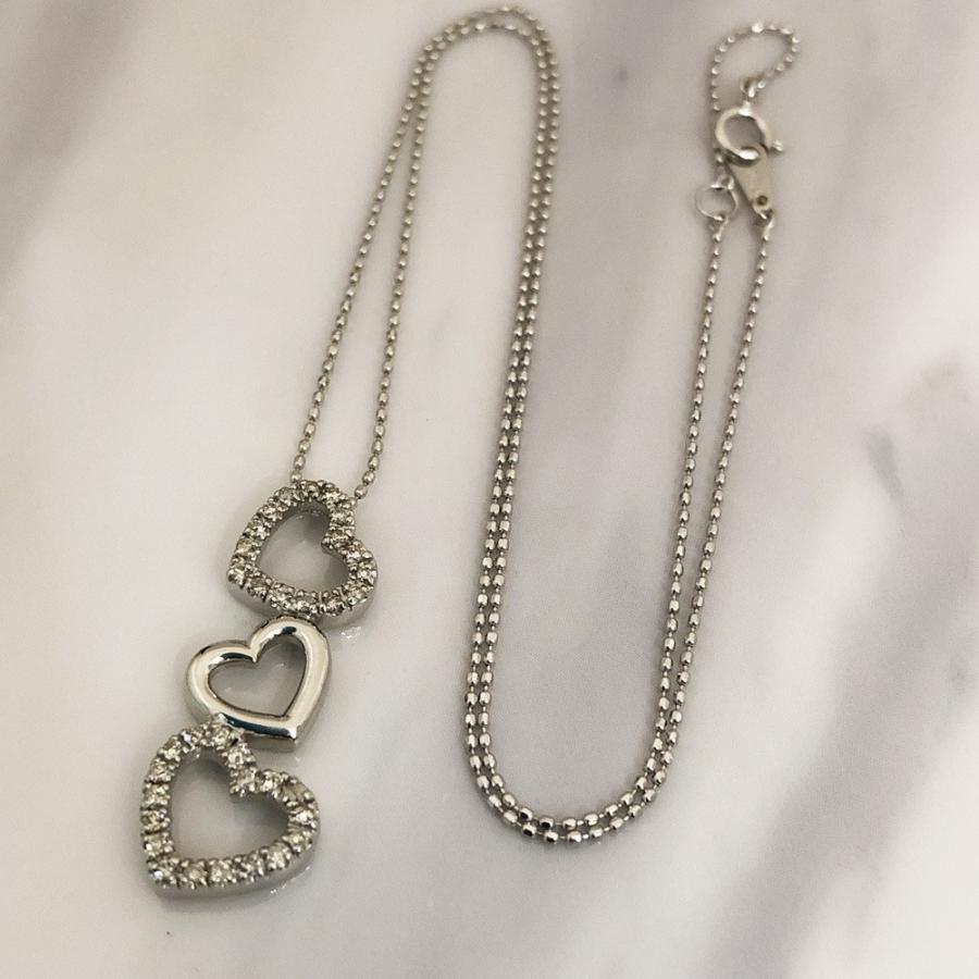 専用JQ213★高級 ダイヤモンド0.29ct K18WG ヘッド K18WG ダイヤモンド ネックレス D:0.21ct