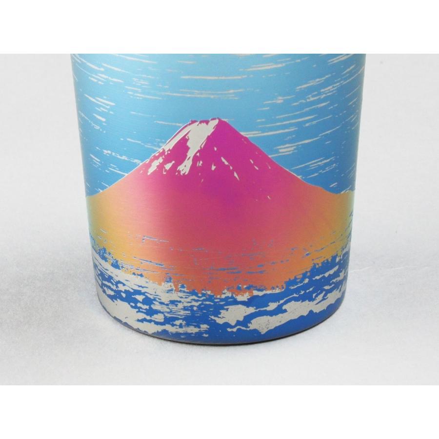 二重チタンタンブラー 2個セット 富士山 金 赤 ビアコップ ギフト ビール お酒 ホリエ BOX 桐箱入 酒器 ビア グラス 高級 両親 母の日 2026の画像