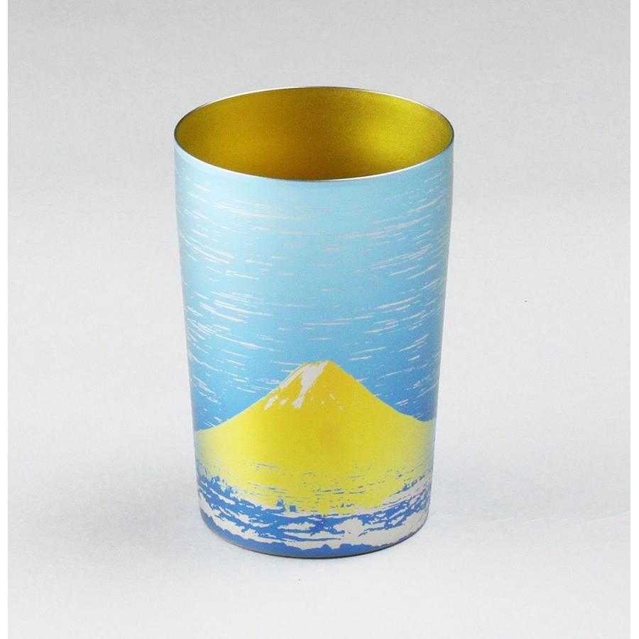 富士山 二重 チタンタンブラー 桐箱入 ビアコップ 縁起物 ギフト