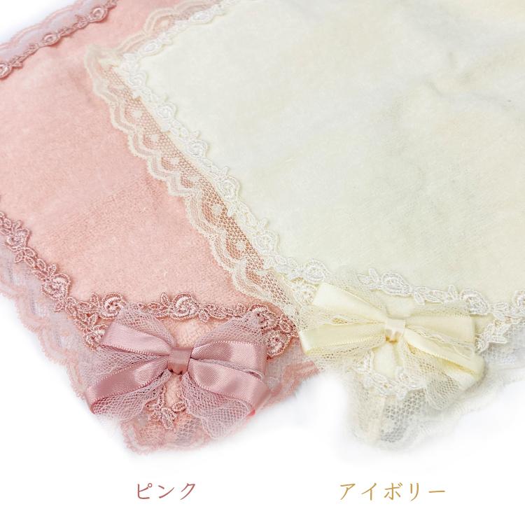 ハンカチ ギフト 女性 タオルハンカチ リボン ローズ レース 刺繍 バラ