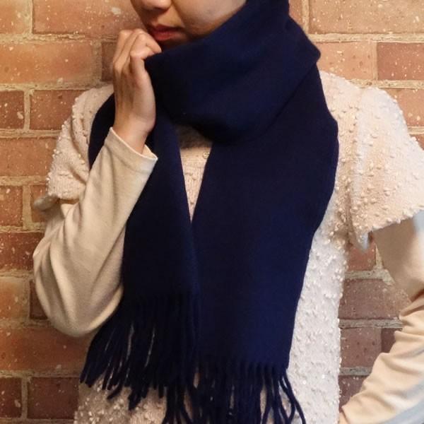 魅力的な価格 ストール 紺色 濃紺 ネイビー 大判 カシミヤ マフラー マフラー ショール Alrc Asia