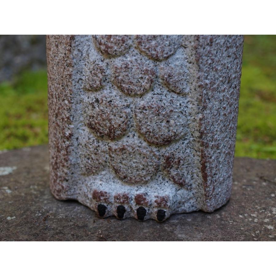 みみずぐ　ふくろう　手彫り　石製｜縁起物　置物　飾り　天然石　庭｜sugitasekizai｜03