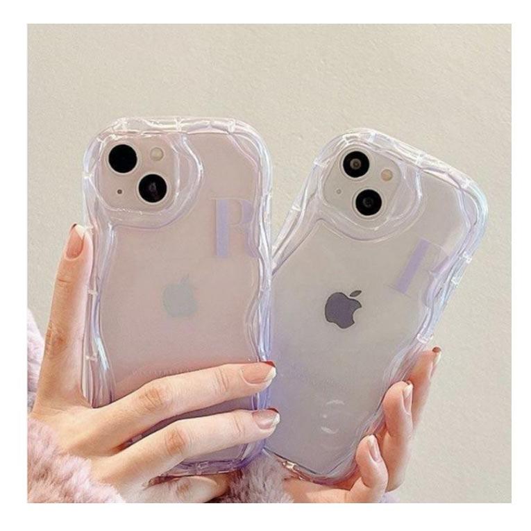 iPhoneケース クリア ウェーブ 14 透明 iPhoneけーす max iphone14