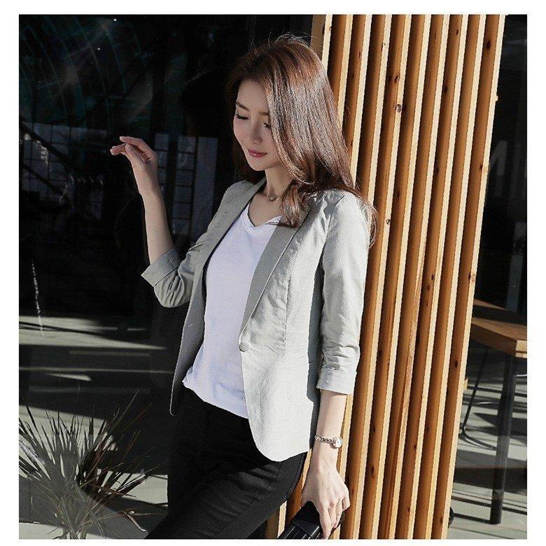 最高の品質の カジュアル テーラードジャケット 事務服 面接 おしゃれ 大きいサイズ ビジネス 通勤 夏用 レディース スーツ ジャケット 七五三 7分袖 Ol ワンピーススーツ カラー ブラック Demo Nj Production Com