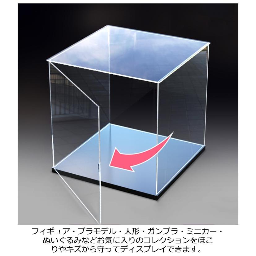 人形ケース ショーケース 前開き コレクションケース ホワイト台座