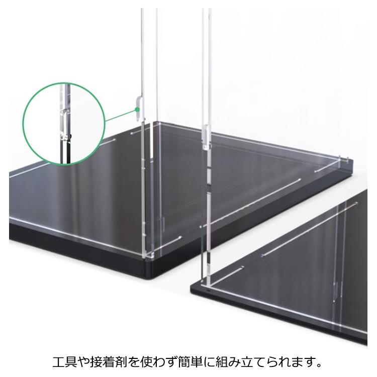 人形ケース ショーケース 前開き コレクションケース ホワイト台座