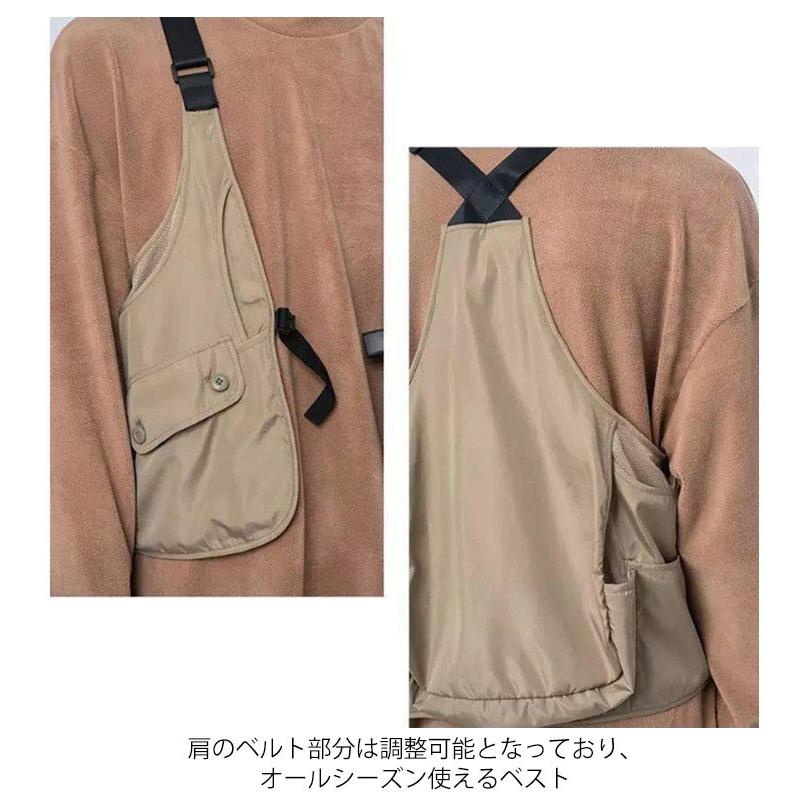 おしゃれ ジレベスト フィッシングベスト キャンプ ジレ ベスト 多機能